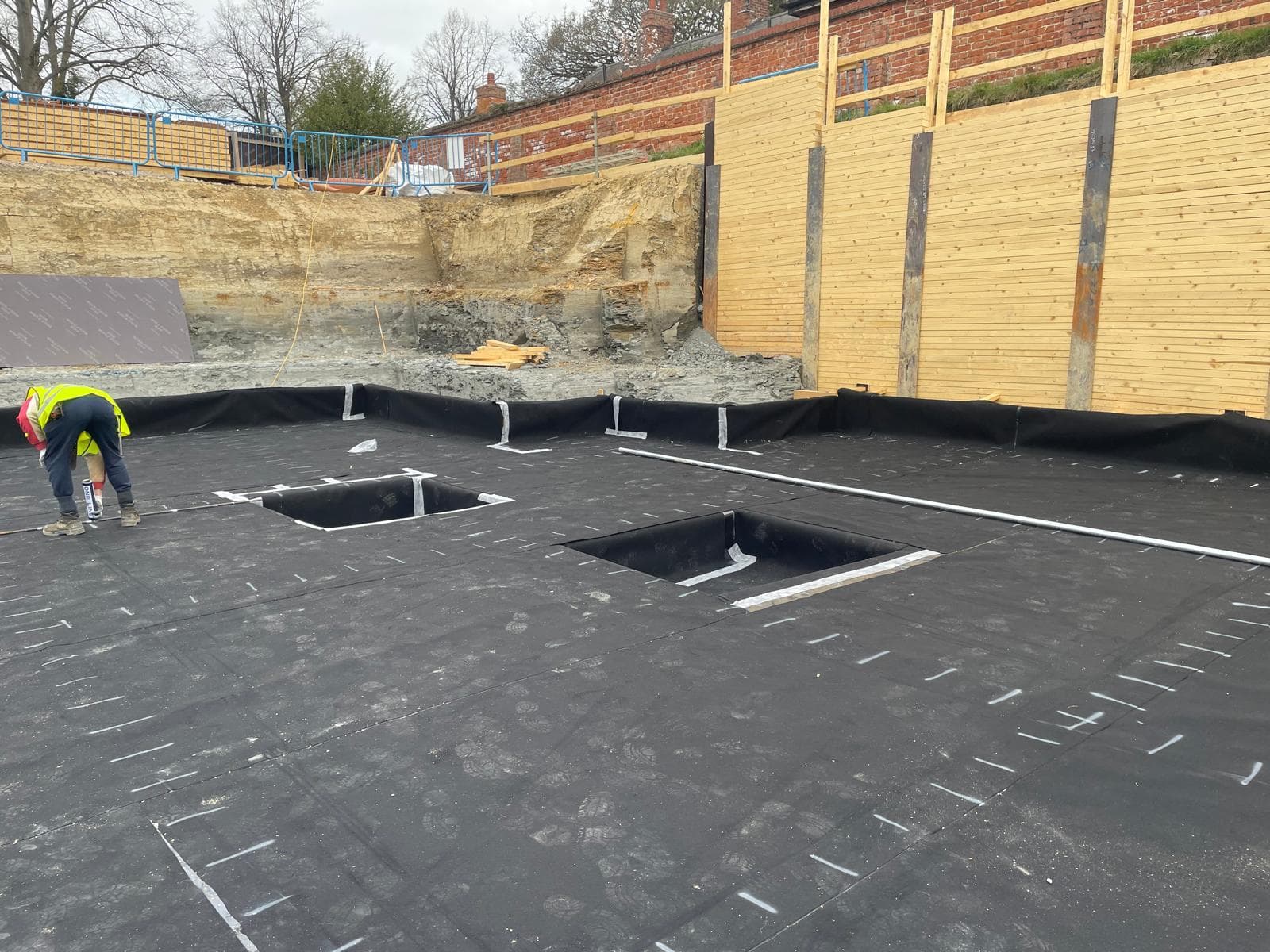 Market Harborough basement construction, site photograph 3
