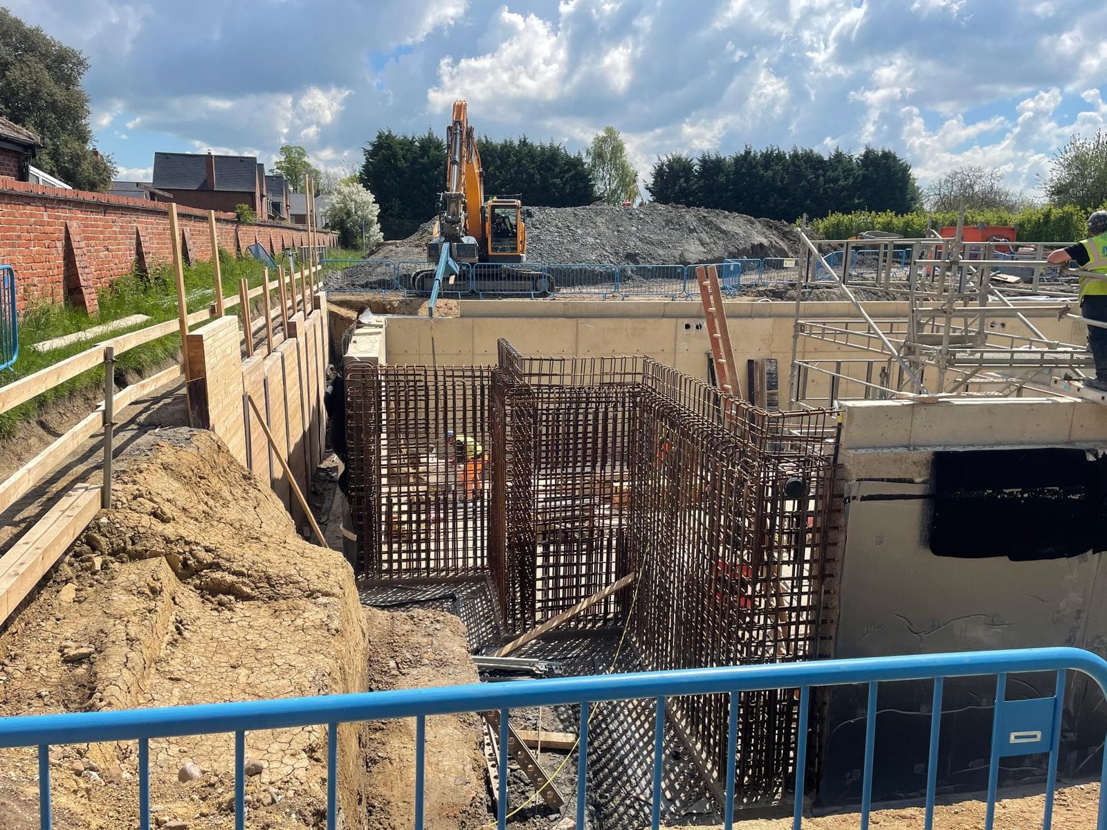 Market Harborough basement construction, site photograph 12