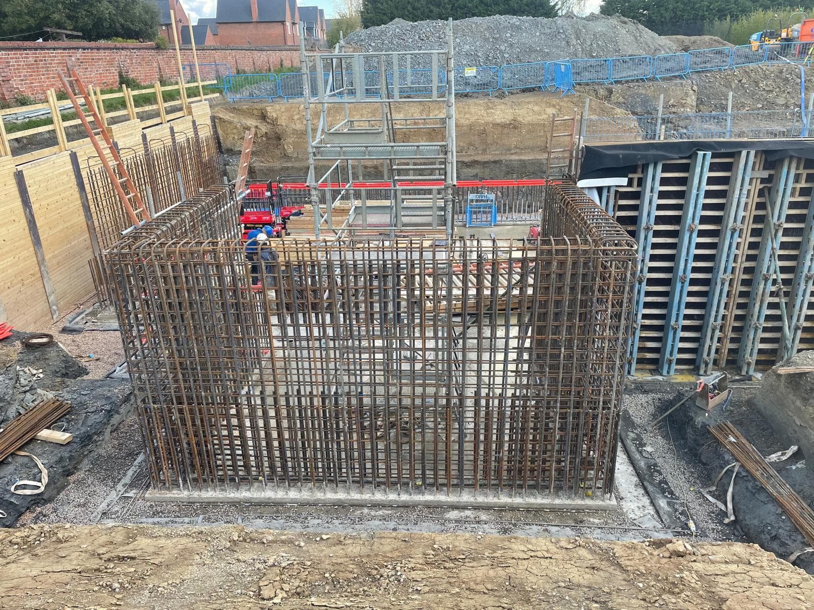 Market Harborough basement construction, site photograph 13