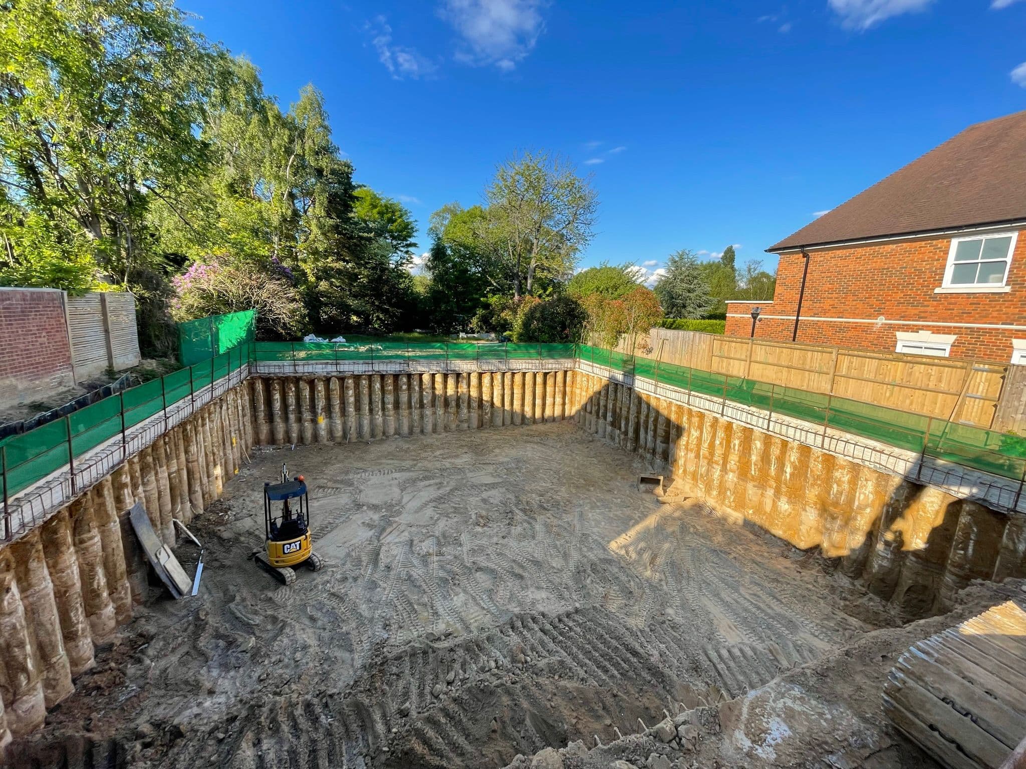 Virginia Water basement construction, site photograph 8