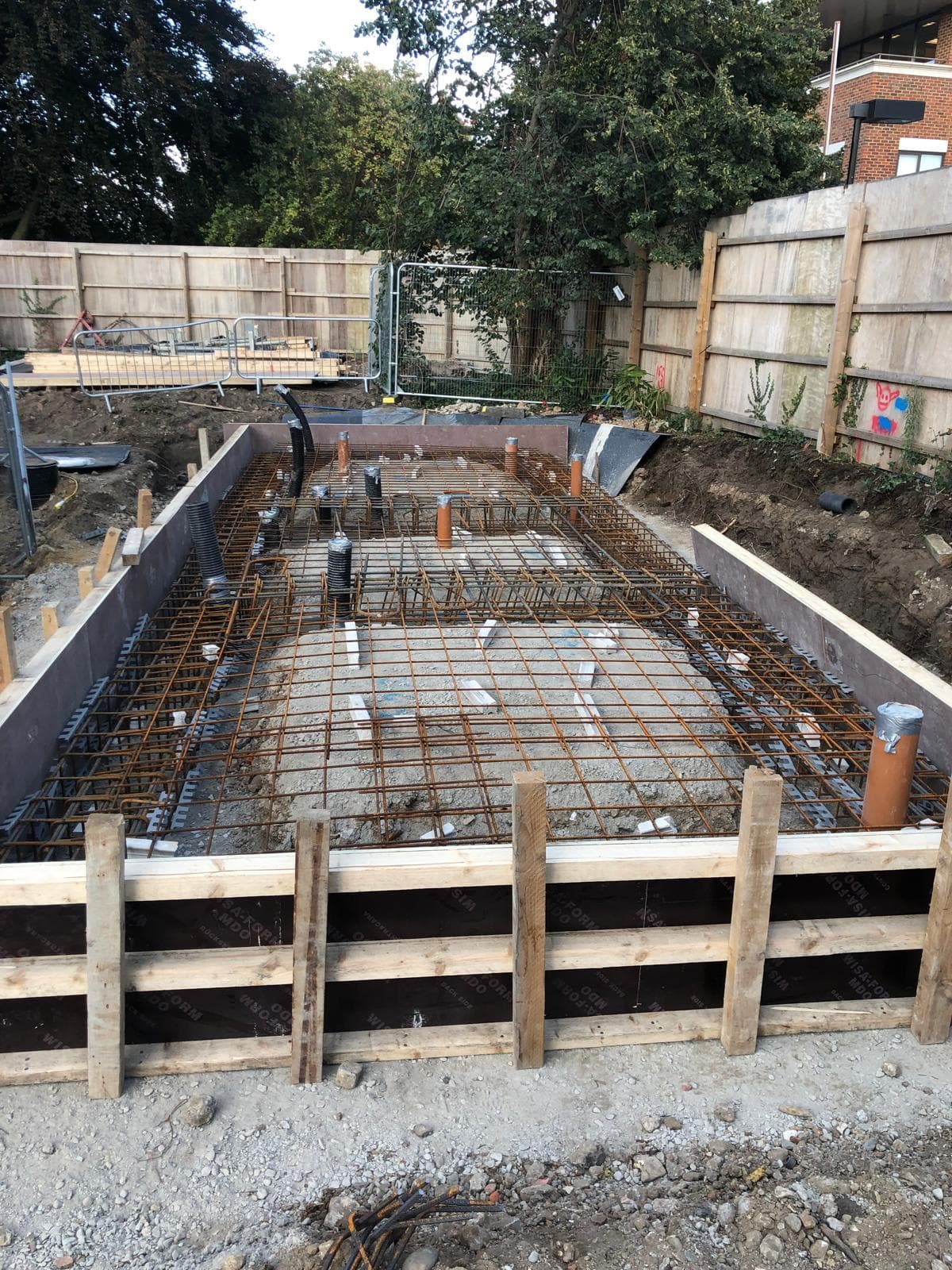 Walton on Thames basement construction, site photograph 1